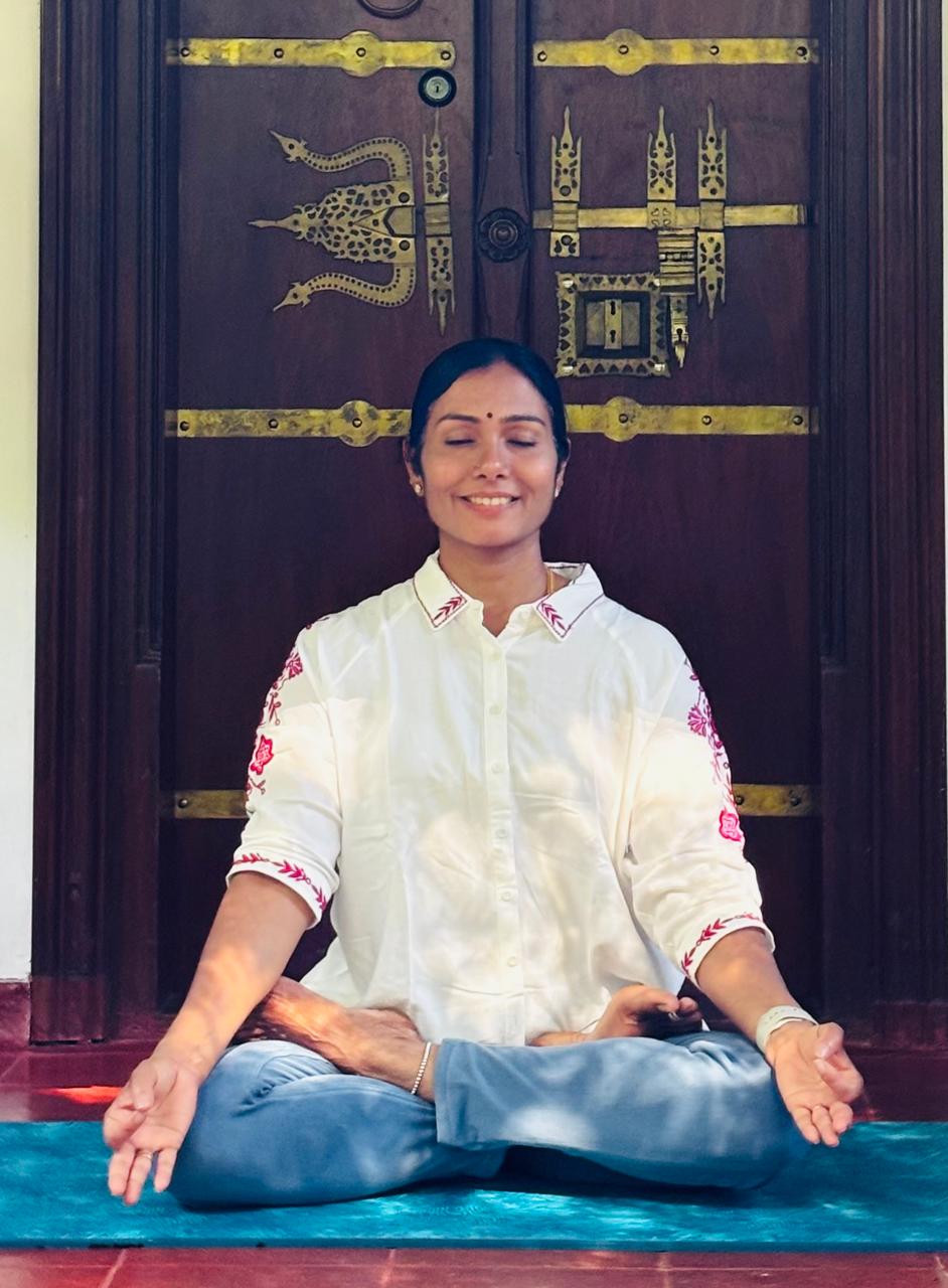 Raji in seated meditation